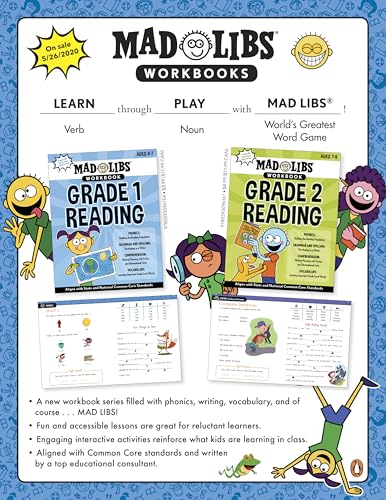 Mad Libs Workbook: Grade 1 Reading: Aligns with State and National Common Core Standards (Mad Libs Workbooks),Used