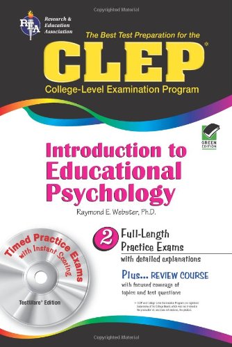 CLEP Introduction to Educational Psychology w/CD (CLEP Test Preparation),Used