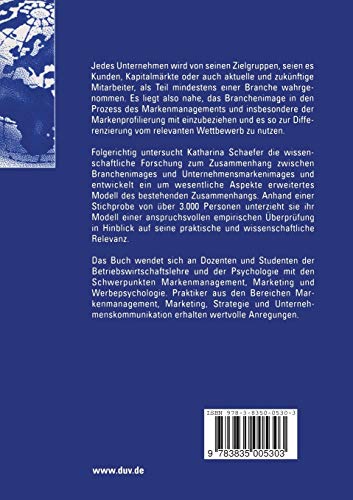 Branchenimages als Determinanten der Markenprofilierung (Innovatives Markenmanagement) (German Edition),Used