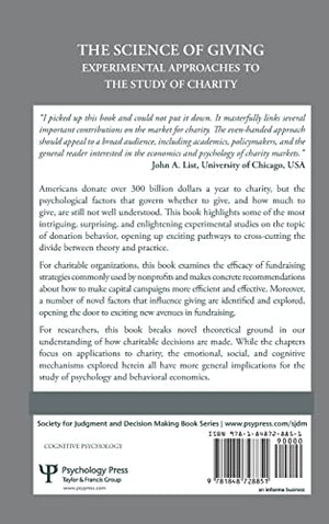 The Science of Giving: Experimental Approaches to the Study of Charity (The Society for Judgment and Decision Making Series),Used