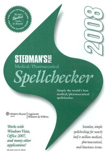 Stedman'S Plus Medical/Pharmaceutical Spellchecker 2008,New