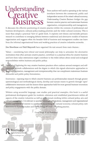 Understanding Creative Business: Values, Networks and Innovation (Gower Applied Research),Used