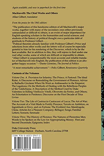 Machiavelli: The Chief Works And Others, Vol. 3