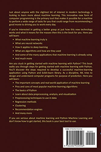 MACHINE LEARNING: 2 Manuscripts in 1 Book: Machine Learning For Beginners & Machine Learning With Python,Used