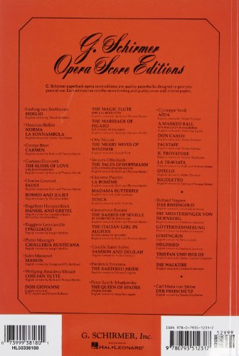 Don Giovanni Paper Italian English Vocal Score,Used
