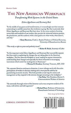 The New American Workplace: Transforming Work Systems in the United States,Used