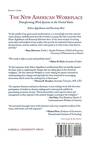 The New American Workplace: Transforming Work Systems in the United States,Used