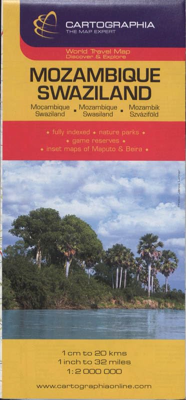 Mapa Cartographia Mozambique y Swazilandia,Used