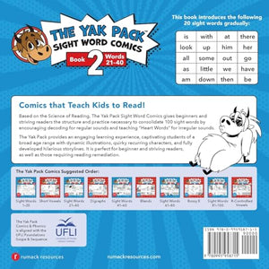 The Yak Pack: Sight Word Stories: Book 2: Comic Books to Practice Reading Dolch Sight Words (2140) (The Yak Pack Comics Complet,Used