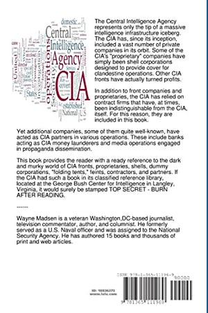The Almost Classified Guide to CIA Front Companies, Proprietaries & Contractors,Used