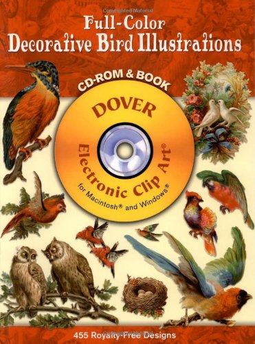 FullColor Decorative Bird Illustrations (Dover Electronic Clip Art),Used