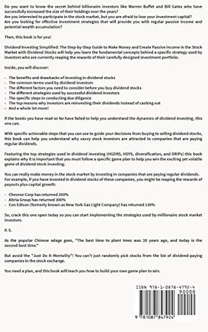 Dividend Investing: Simplified  The StepbyStep Guide to Make Money and Create Passive Income in the Stock Market with Dividen,Used
