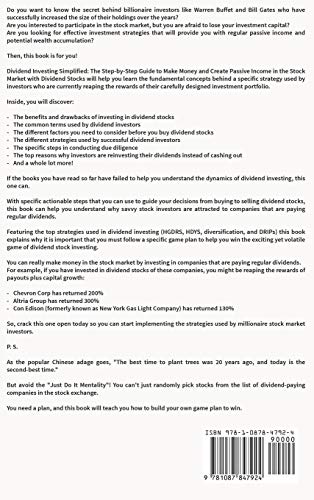 Dividend Investing: Simplified  The StepbyStep Guide to Make Money and Create Passive Income in the Stock Market with Dividen,Used