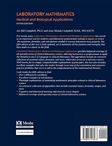 Laboratory Mathematics: Medical and Biological Applications,Used