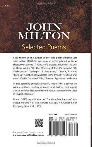 Selected Poems (Dover Thrift Editions: Poetry),Used