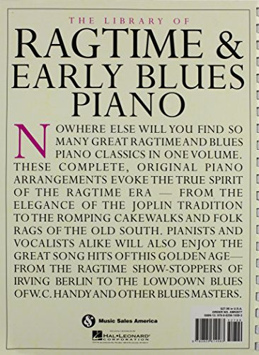 The Library of Ragtime and Early Blues Piano (Library of Series),Used