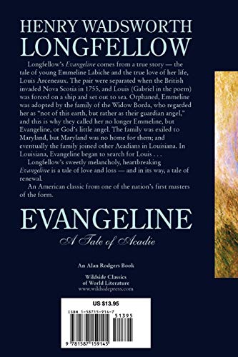 Evangeline by Henry Wadsworth Longfellow, Fiction, Contemporary Romance,Used