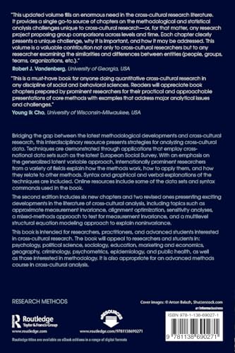 CrossCultural Analysis (European Association of Methodology Series),Used