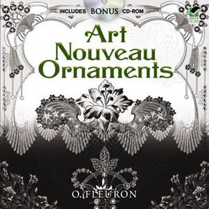 Art Nouveau Ornaments (Dover Digital Pictorial Archive) (Book & CDROM),Used