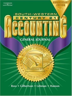 Century 21 General Journal Accounting Anniversary Edition, Introductory Course Chapters 117,Used