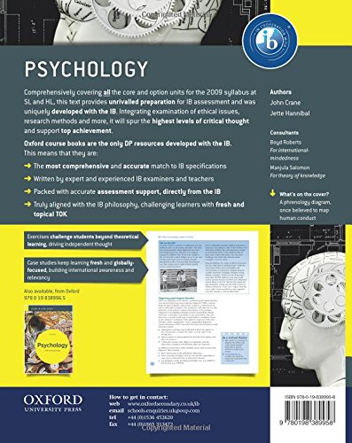 IB Psychology: Course Book: Oxford IB Diploma Program,Used