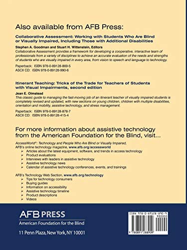 Assistive Technology For Students Who are Blind or Visually Impaired: A Guide to Assessment,New
