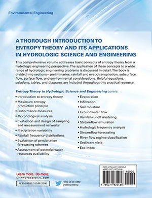 Entropy Theory In Hydrologic Science And Engineering,Used