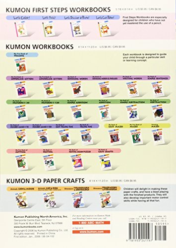 Dinosaurs: Triceratops & Pteranodon (Kumon 3D Paper Craft Workbooks),Used