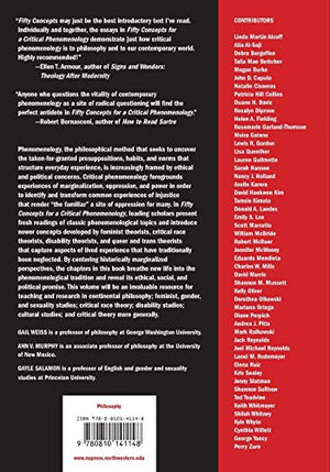 50 Concepts For A Critical Phenomenology,New