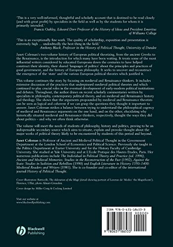 A History of Political Thought: From the Middle Ages to the Renaissance,Used