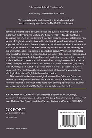 Keywords: A Vocabulary Of Culture And Society