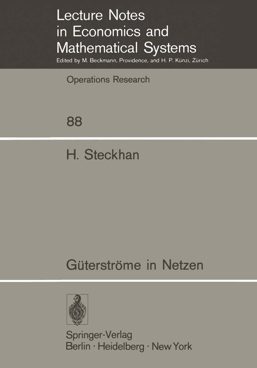 Gterstrme in Netzen (Lecture Notes in Economics and Mathematical Systems, 88) (German Edition),Used
