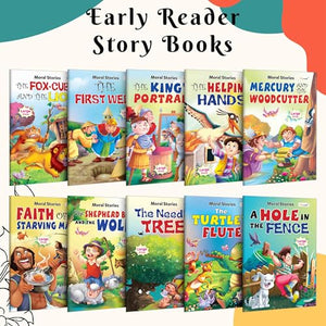Gift Set For Kids Story Picture Library Pack 1 : Combo Of 10 Story Books | Early Learning Picture Story Book Collection, Essential Story Book