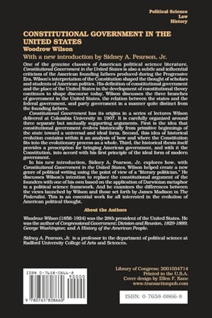Constitutional Government in the United States (Library of Liberal Thought),Used