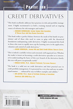 Credit Derivatives: Techniques To Manage Credit Risk For Financial Professionals (Mcgrawhill Financial Education Series),Used