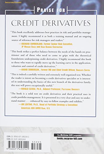 Credit Derivatives: Techniques To Manage Credit Risk For Financial Professionals (Mcgrawhill Financial Education Series),Used