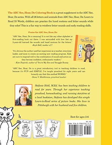 ABC See, Hear, Do Coloring Book,Used