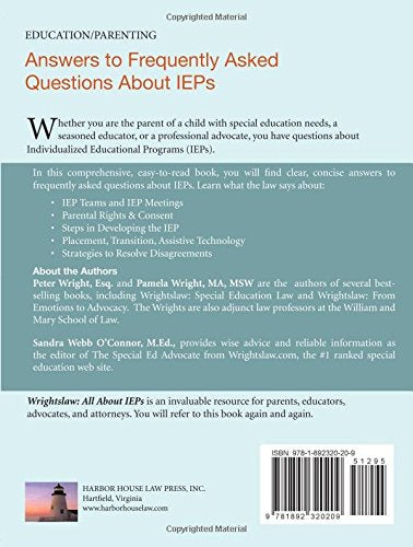 Wrightslaw: All About IEPs,Used