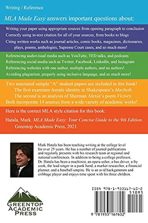 MLA Made Easy: Your Concise Guide to the 9th Edition,Used