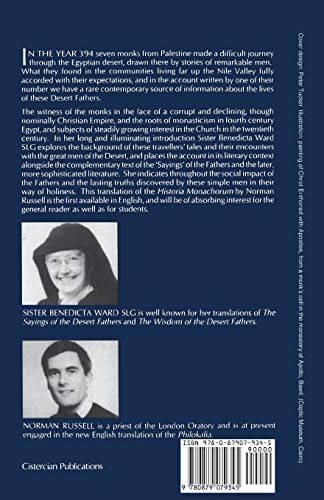 The Lives of the Desert Fathers: Historia Monachorum in Aegypto (Cistercian Studies No. 34) (Volume 34),Used