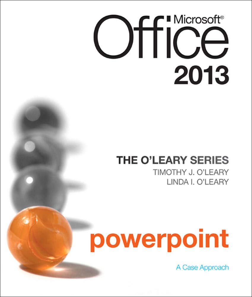 The O'Leary Series: Microsoft Office Powerpoint 2013, Introductory,Used
