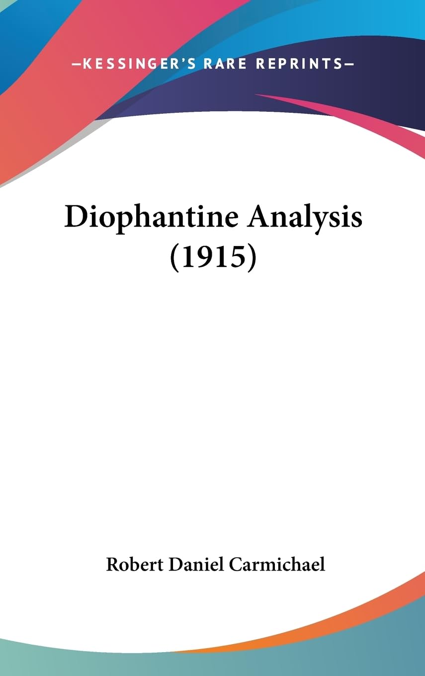 Diophantine Analysis (1915),New