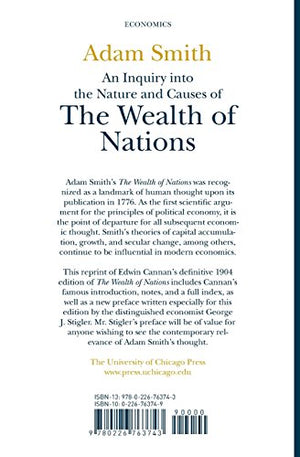 An Inquiry into the Nature and Causes of the Wealth of Nations,New