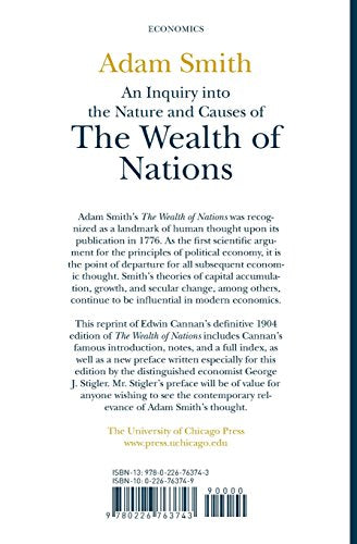 An Inquiry Into The Nature And Causes Of The Wealth Of Nations