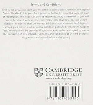 Grammar and Beyond Level 4 Online Workbook (Standalone for Students) via Activation Code Card,Used