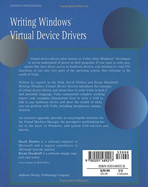 Writing Windows Virtural Device Drivers (2nd Edition),Used