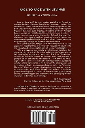 Face To Face With Levinas (Suny Philosophy)