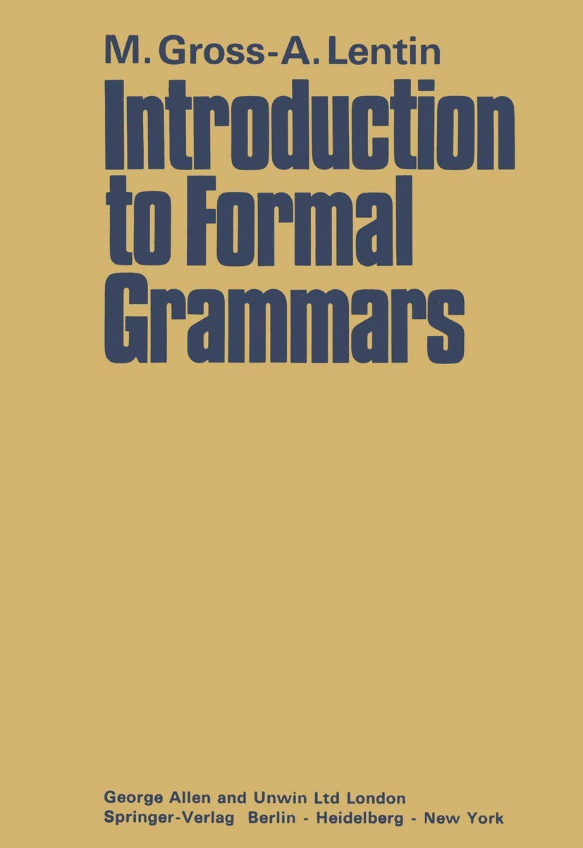Introduction To Formal Grammars,Used
