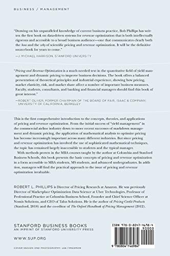 Pricing and Revenue Optimization,New