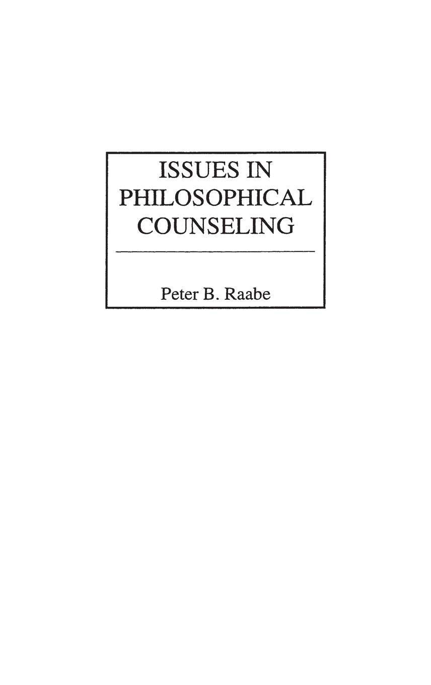 Issues in Philosophical Counseling:,Used